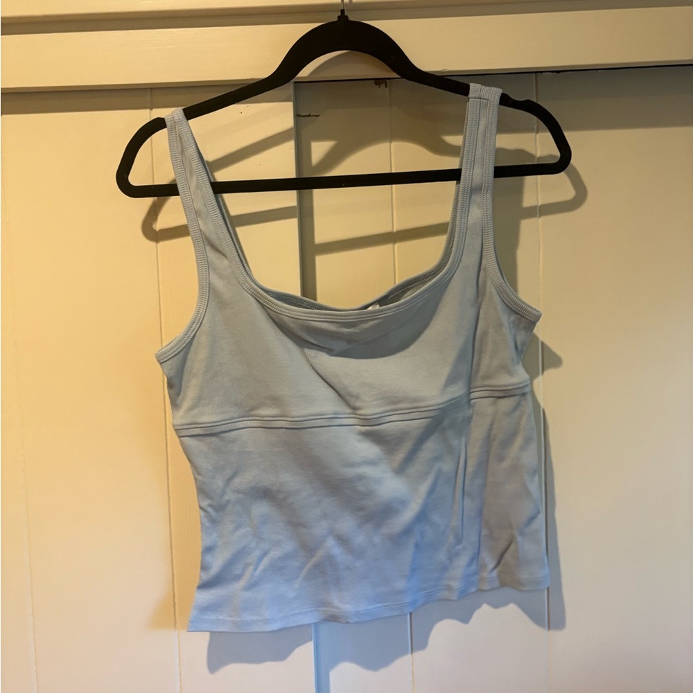 Reformation Sky Blue Ribbed Tank